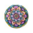 Mandala Art Floor Cushion - Tufted Floor Pillow, Round - Blululi