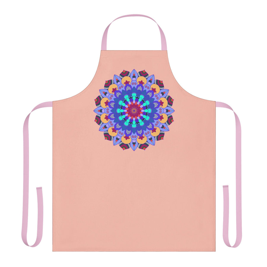 Mandala Art Peach Apron - Colorful Kitchen Decor All Over Prints - Blululi