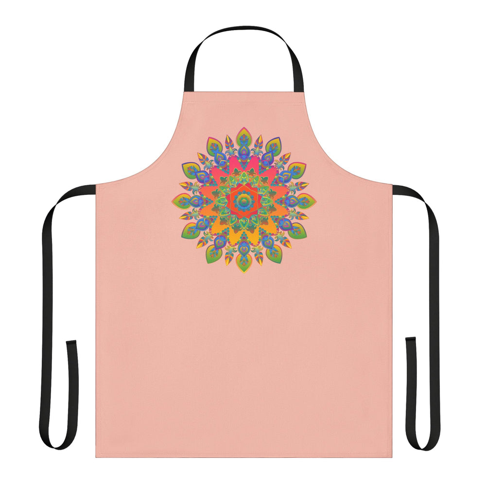 Mandala Art Peach Apron - Colorful Kitchen Decor All Over Prints - Blululi