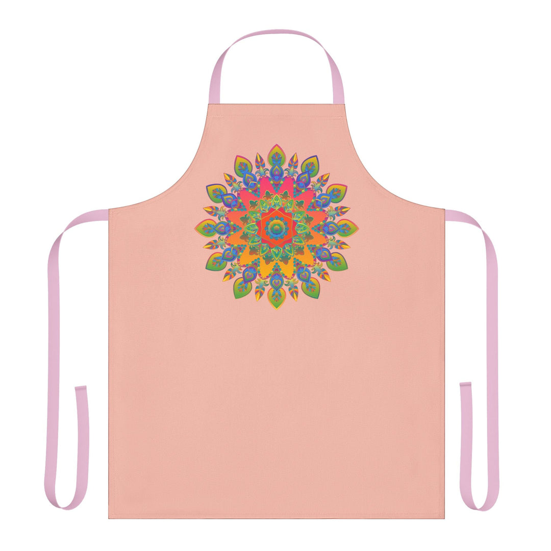 Mandala Art Peach Apron - Colorful Kitchen Decor All Over Prints - Blululi