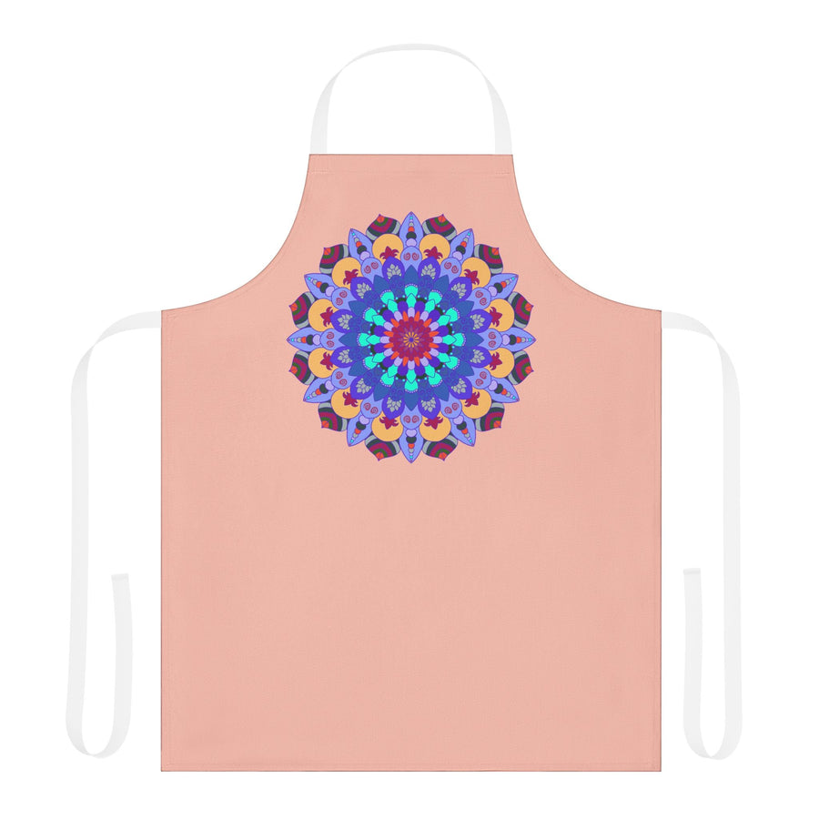 Mandala Art Peach Apron - Colorful Kitchen Decor All Over Prints - Blululi