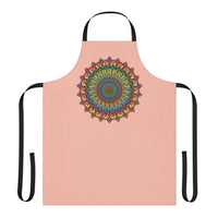 Mandala Art Peach Apron - Intricate Design All Over Prints - Blululi