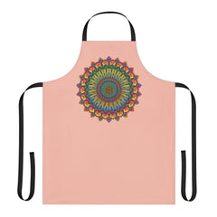 Mandala Art Peach Apron - Intricate Design All Over Prints - Blululi