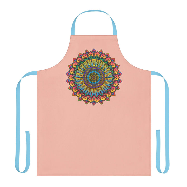 Mandala Art Peach Apron - Intricate Design All Over Prints - Blululi