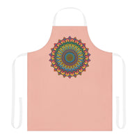 Mandala Art Peach Apron - Intricate Design All Over Prints - Blululi