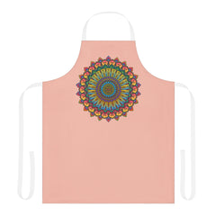 Mandala Art Peach Apron - Intricate Design All Over Prints - Blululi