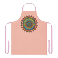 Mandala Art Peach Apron - Intricate Design All Over Prints - Blululi