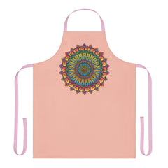 Mandala Art Peach Apron - Intricate Design All Over Prints - Blululi