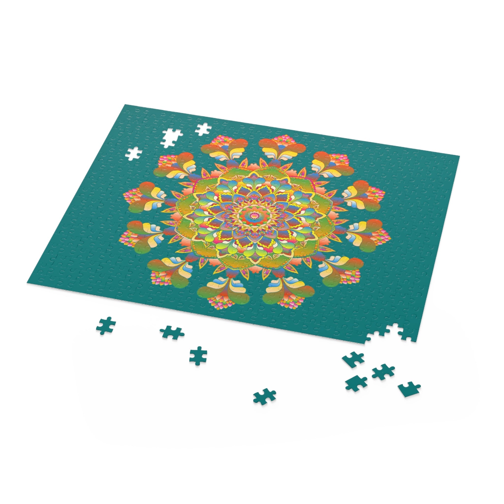 Mandala Art Puzzle: 252/500 Pieces - Hand - Drawn Puzzle - Blululi