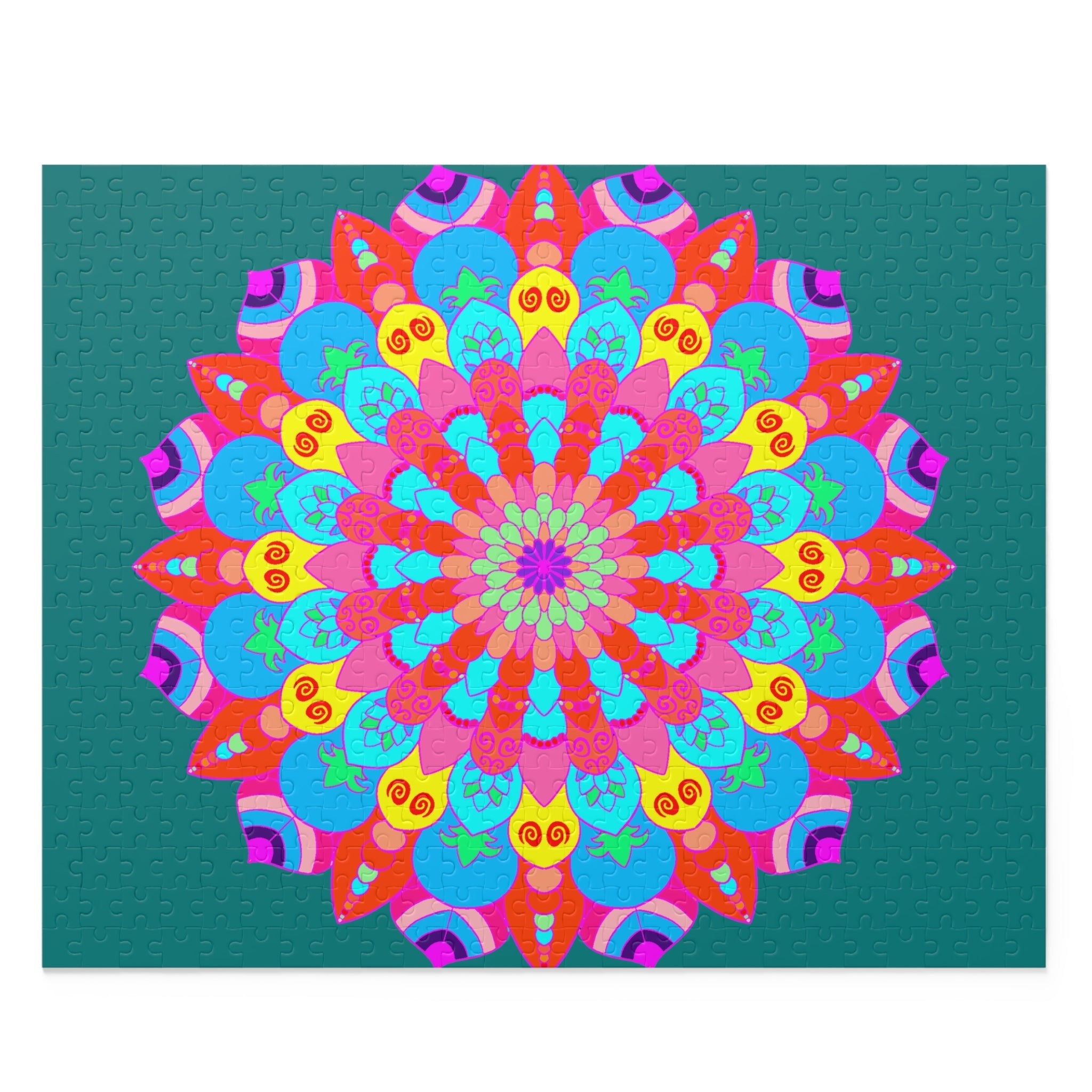 Mandala Art Puzzle - Colorful, Hand - Drawn Design Puzzle - Blululi