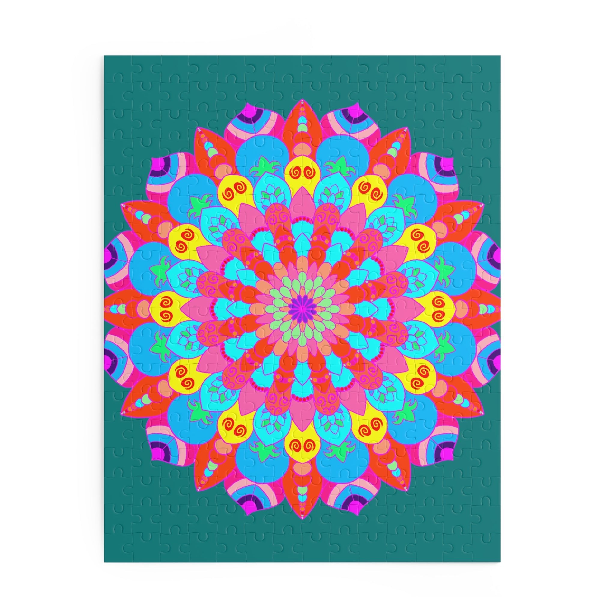 Mandala Art Puzzle - Colorful, Hand - Drawn Design Puzzle - Blululi