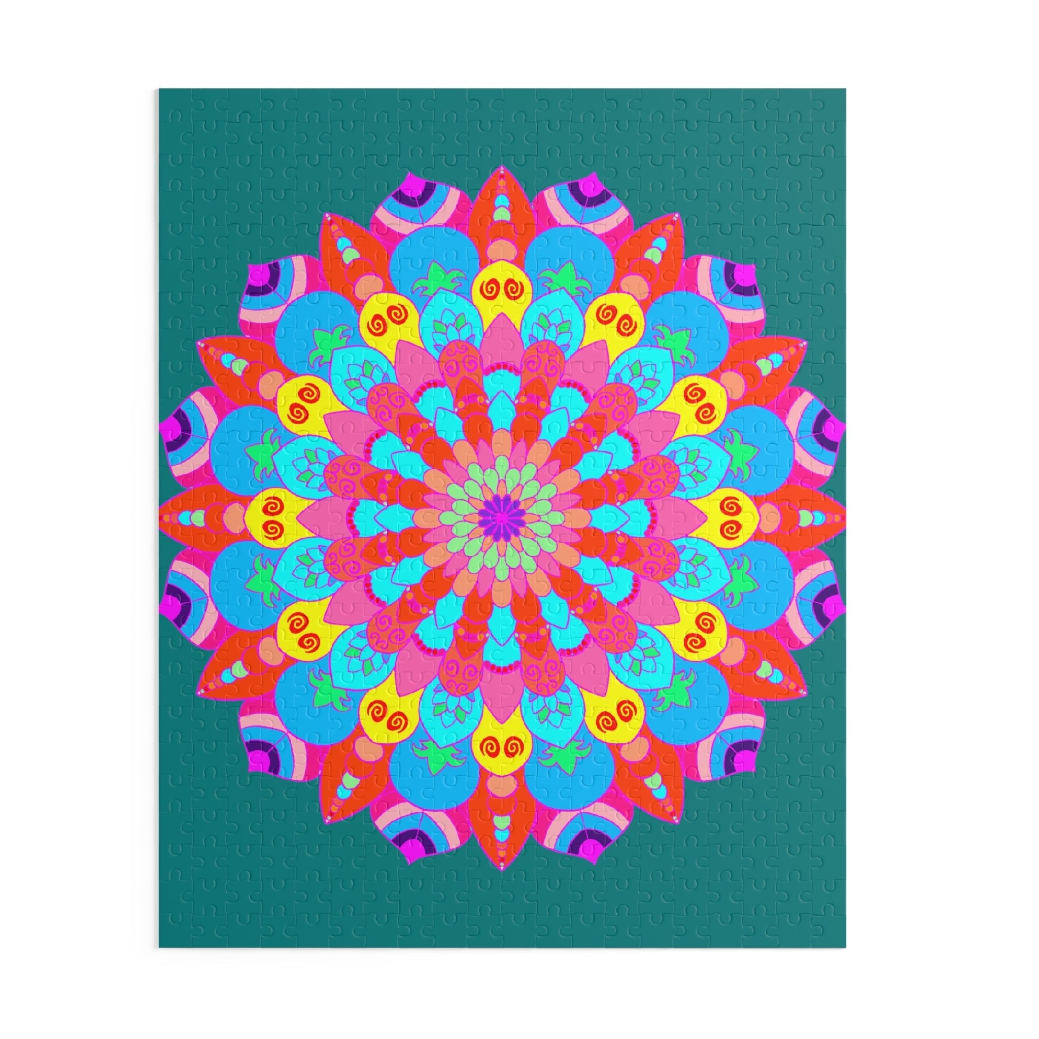 Mandala Art Puzzle - Colorful, Hand - Drawn Design Puzzle - Blululi