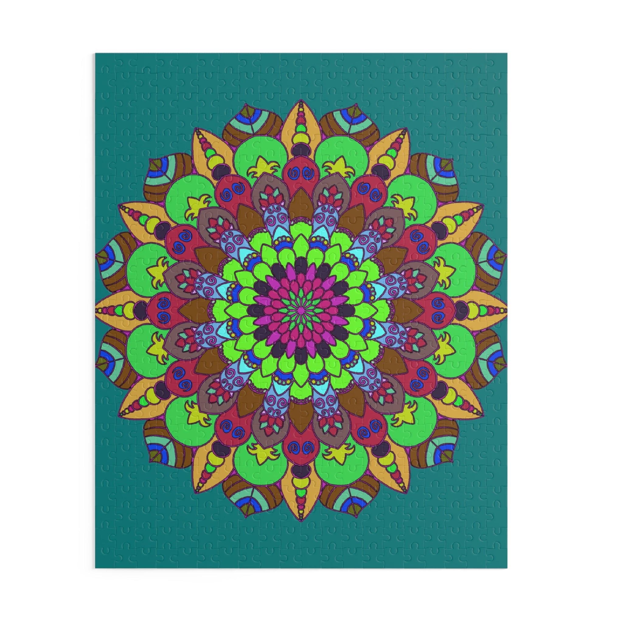 Mandala Art Puzzle - Vibrant Colors, 252/500 Pieces Puzzle - Blululi