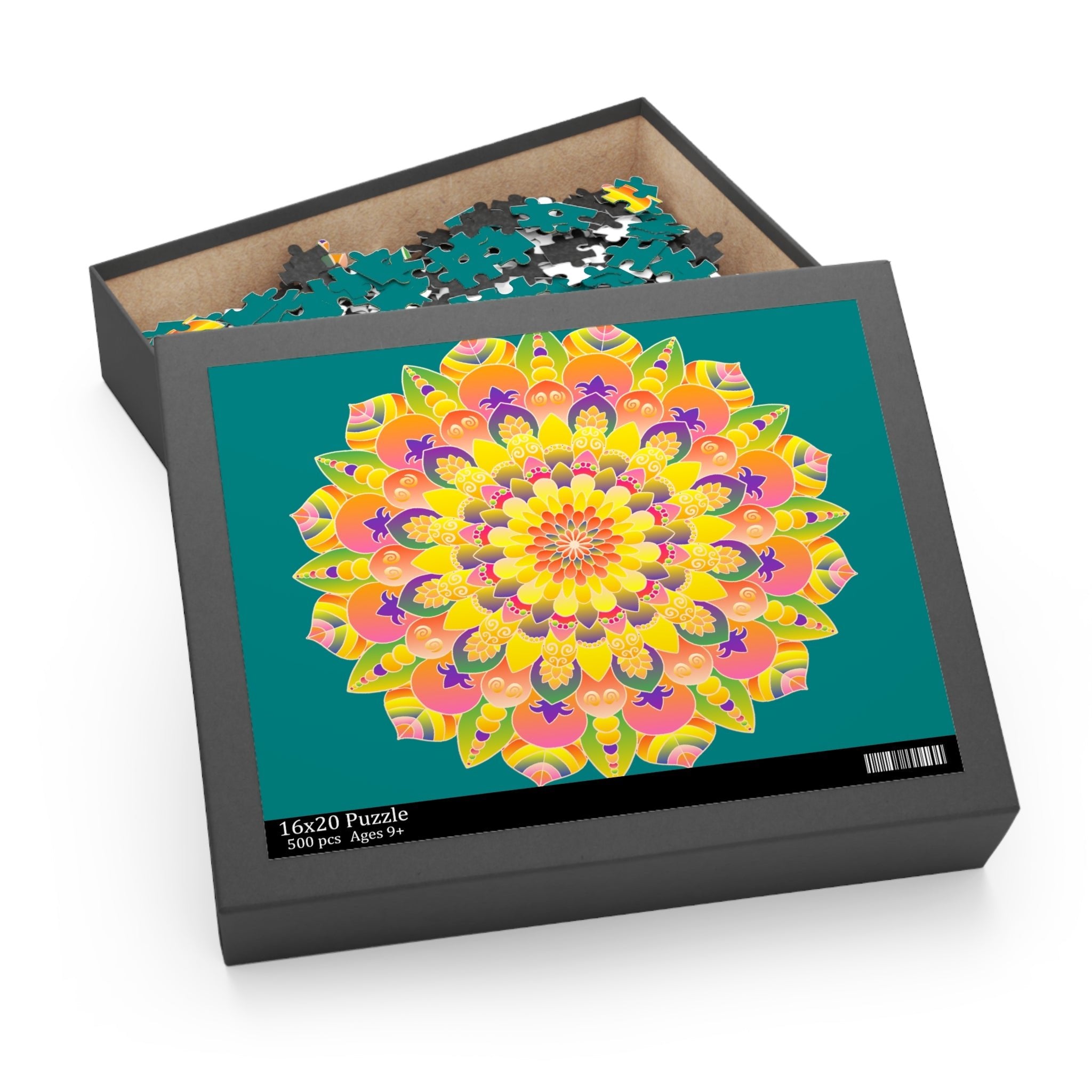 Mandala Art Puzzle - Vibrant Floral Design (252/500 Pieces) Puzzle - Blululi