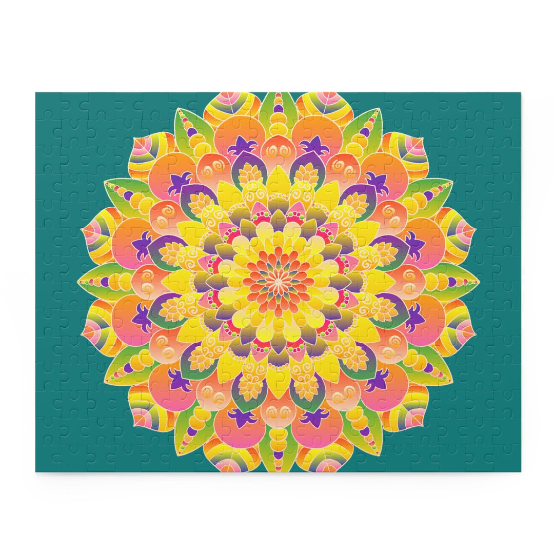 Mandala Art Puzzle - Vibrant Floral Design (252/500 Pieces) Puzzle - Blululi