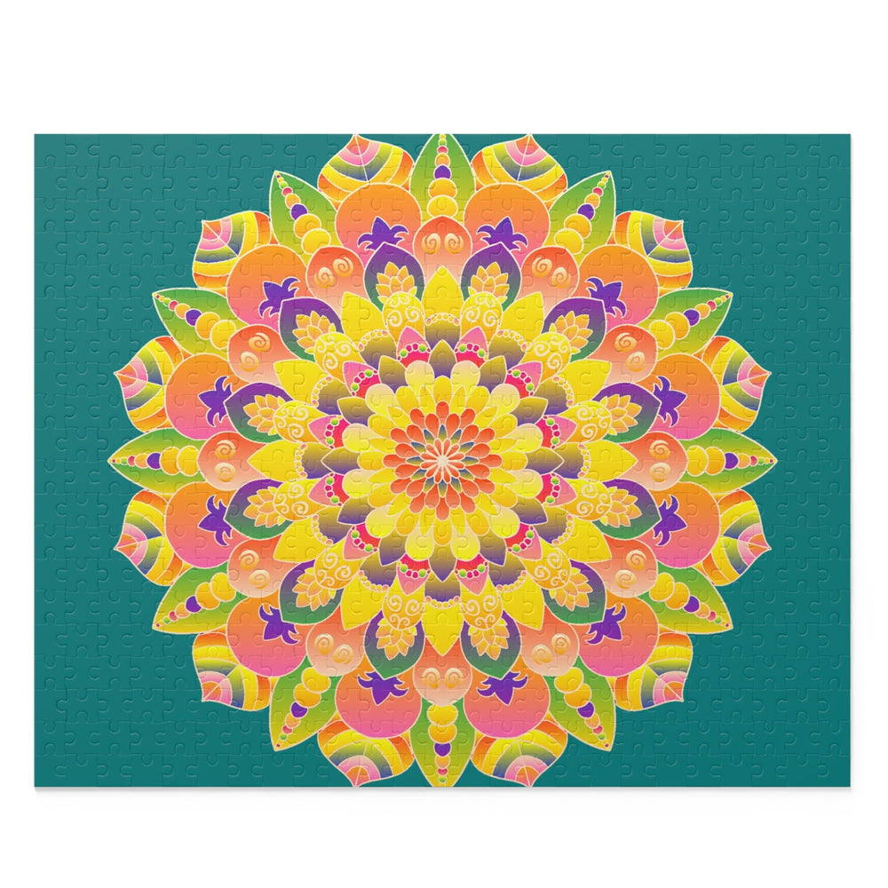 Mandala Art Puzzle - Vibrant Floral Design (252/500 Pieces) Puzzle - Blululi