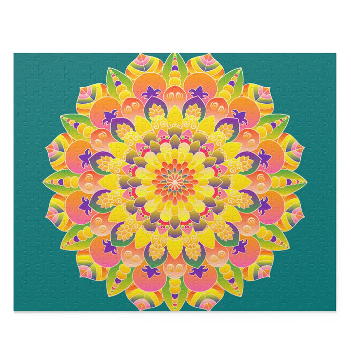 Mandala Art Puzzle - Vibrant Floral Design (252/500 Pieces) Puzzle - Blululi