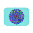 Mandala Bath Mat Light Blue Home Decor - Blululi