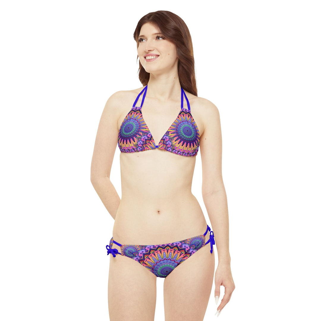 Mandala Bikini Set - Psychedelic Beachwear All Over Prints - Blululi