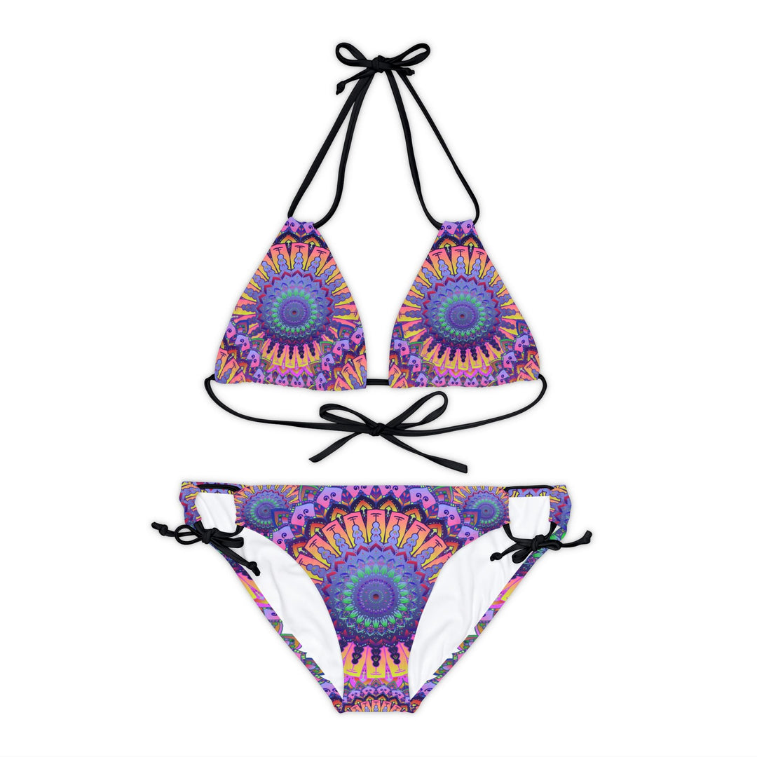 Mandala Bikini Set - Psychedelic Beachwear All Over Prints - Blululi