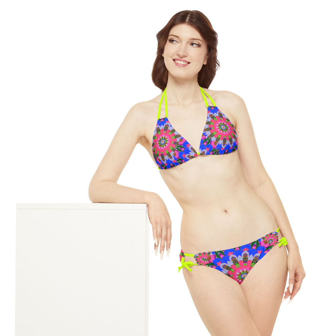 Mandala Bikini Set - Psychedelic Beachwear All Over Prints - Blululi