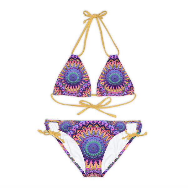 Mandala Bikini Set - Psychedelic Beachwear All Over Prints - Blululi