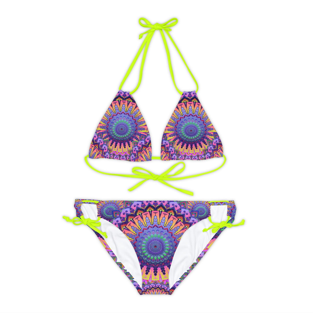 Mandala Bikini Set - Psychedelic Beachwear All Over Prints - Blululi