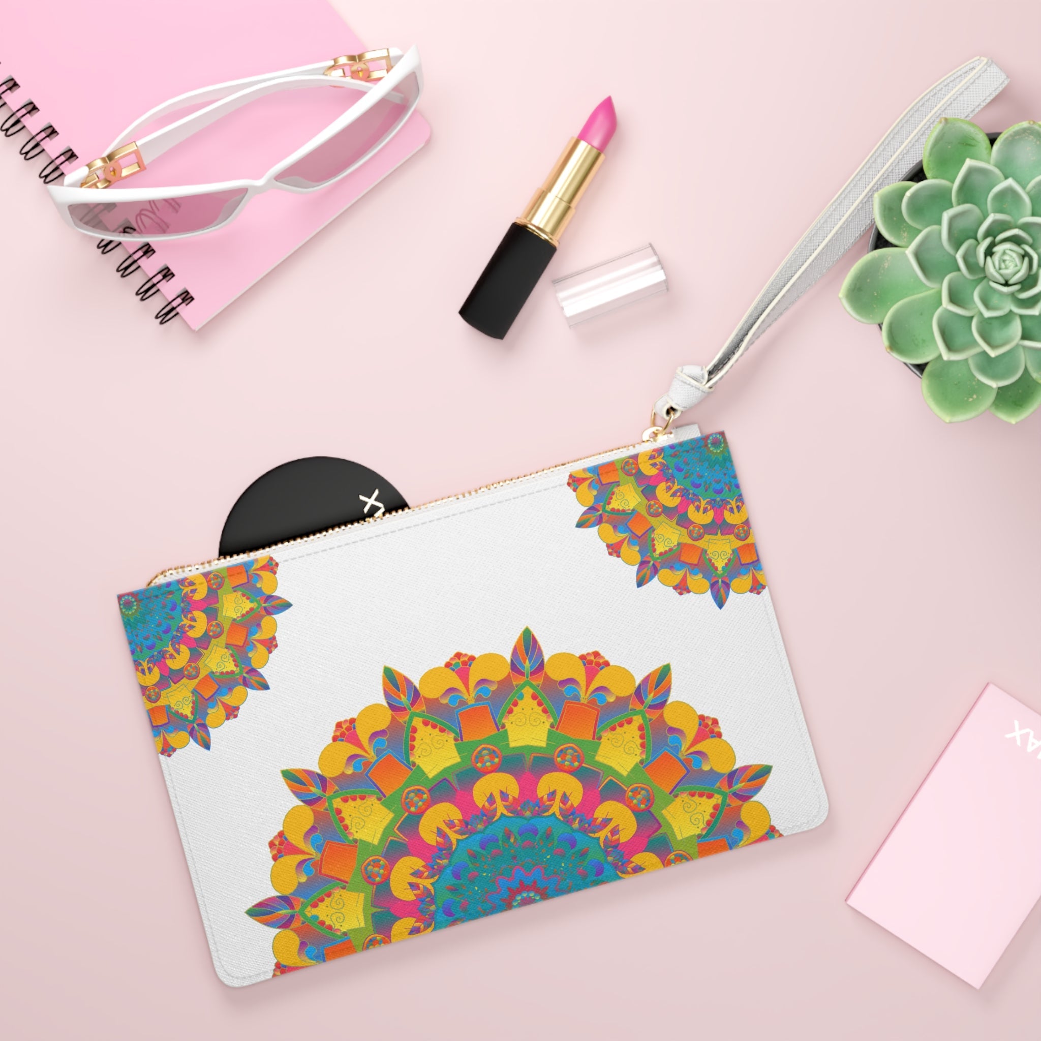 Mandala Clutch Bag: Boho Chic Hand Drawn Bags - Blululi