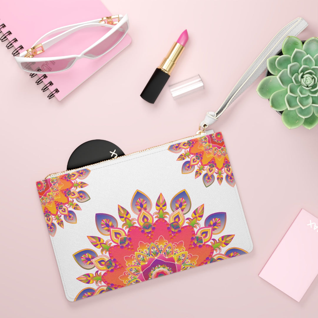 Mandala Clutch Bag: Hand - Drawn Art Bags - Blululi