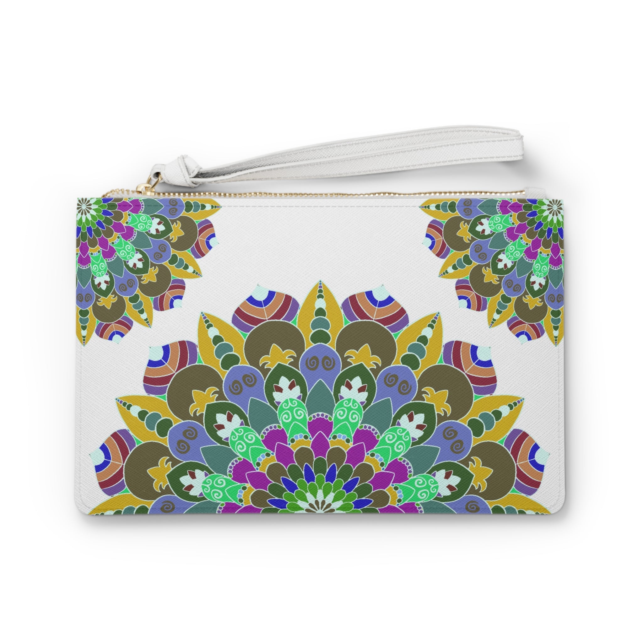 Mandala Clutch Bag: Hand - Drawn Art Bags - Blululi