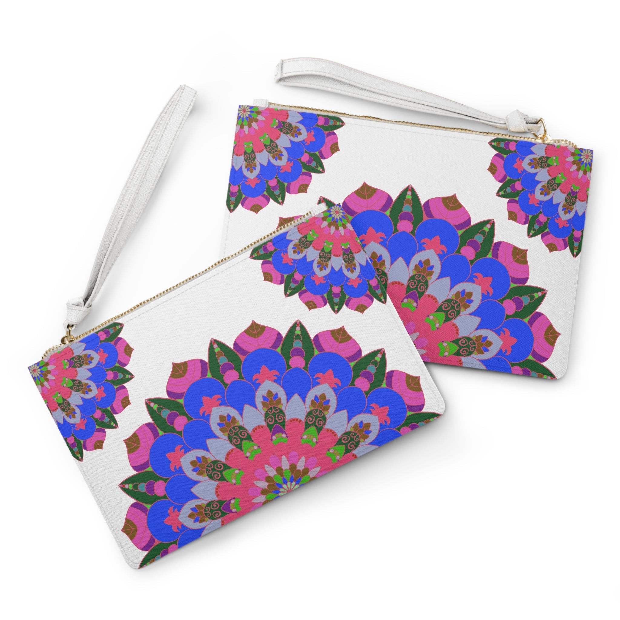 Mandala Clutch Bag: Hand Drawn Floral Art Bags - Blululi