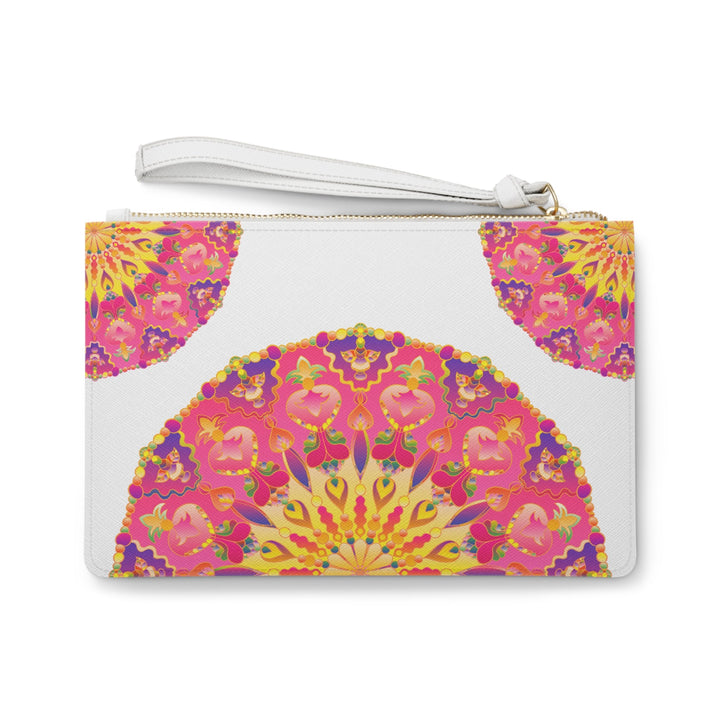 Mandala Clutch Bag: Pink & Gold Art Bags - Blululi