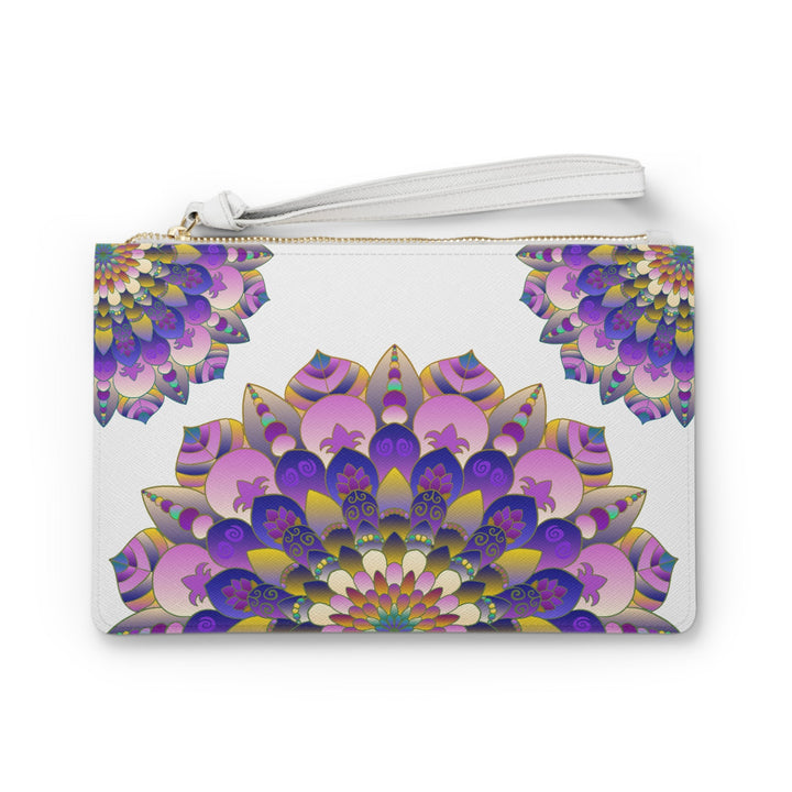 Mandala Clutch Bag: Purple Floral Art Bags - Blululi