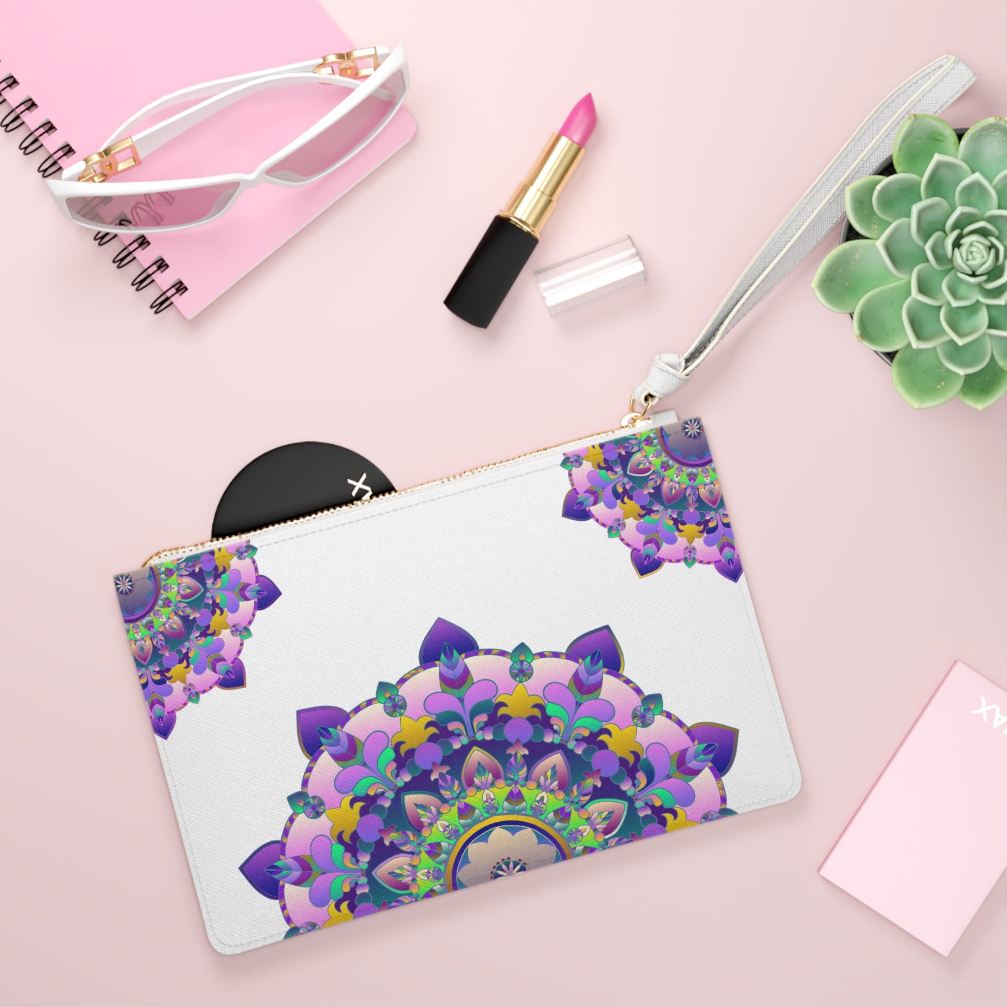 Mandala Clutch Bag: Purple & Pink Bags - Blululi