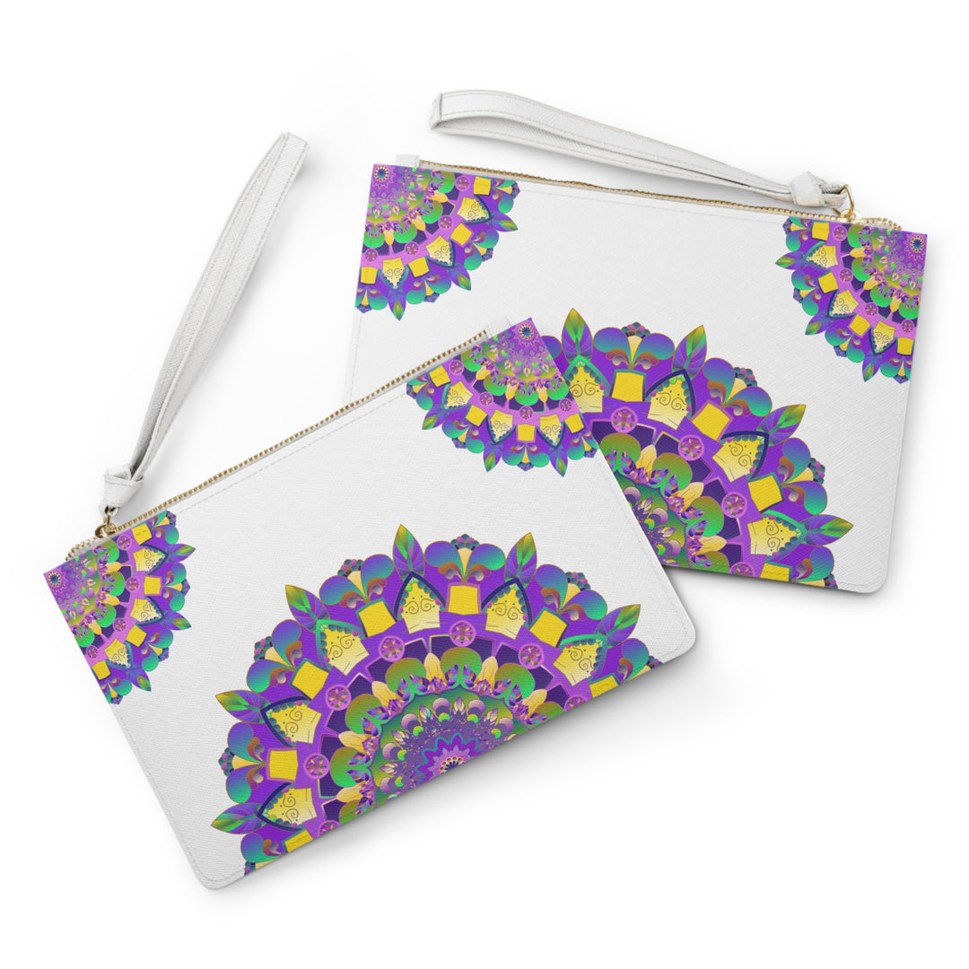 Mandala Clutch Bag - Purple, Yellow, Green Bags - Blululi