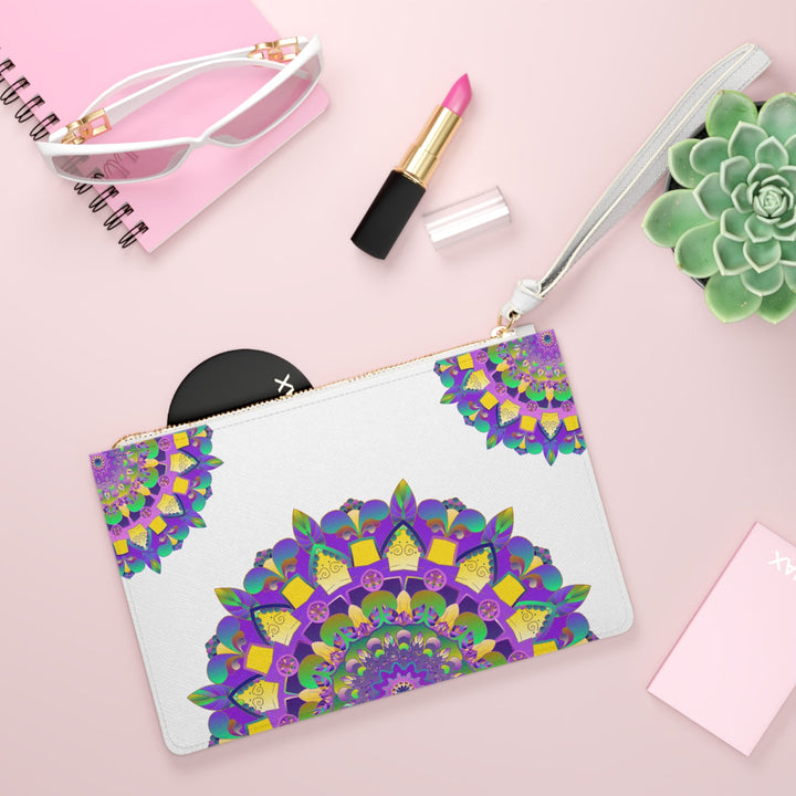 Mandala Clutch Bag - Purple, Yellow, Green Bags - Blululi