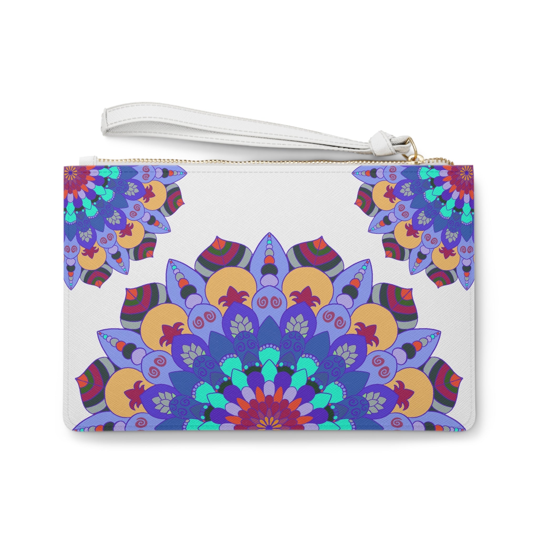 Mandala Clutch Bag: Vibrant Hand Drawn Art Bags - Blululi