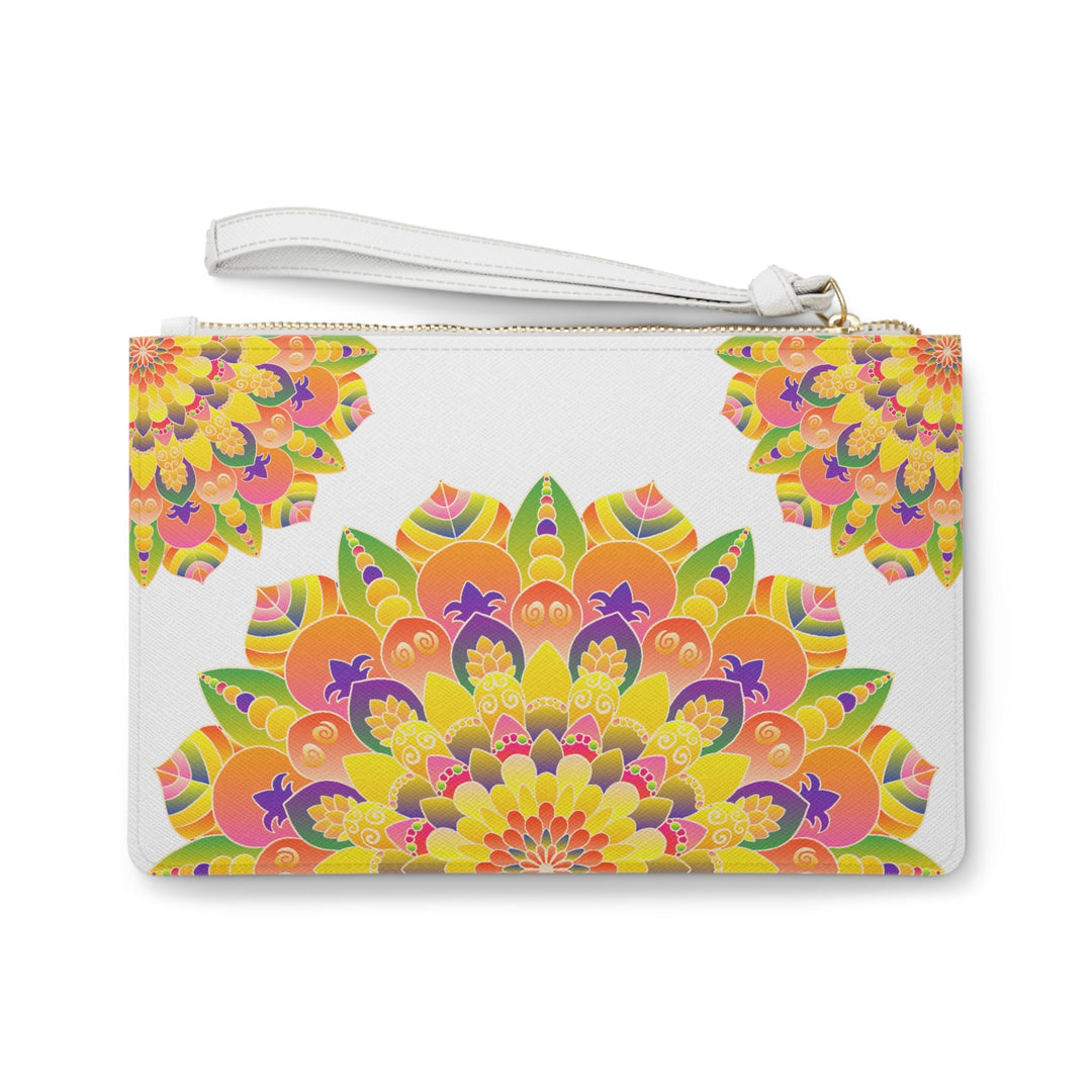 Mandala Clutch Bag: Vibrant Hand - Drawn Art Bags - Blululi