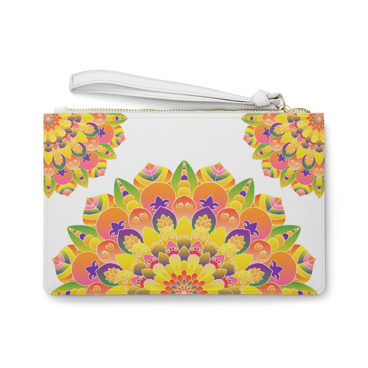 Mandala Clutch Bag: Vibrant Hand - Drawn Art Bags - Blululi