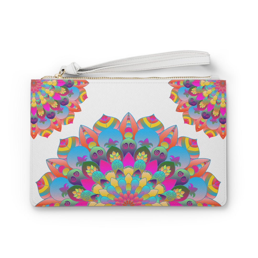 Mandala Clutch Bag: Vibrant Hand - Drawn Art Bags - Blululi