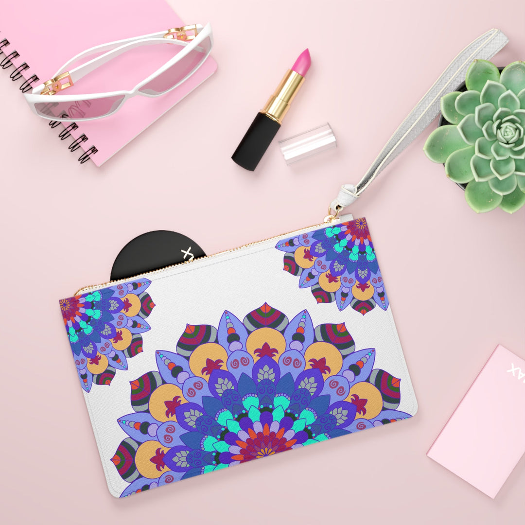 Mandala Clutch Bag: Vibrant Hand Drawn Art Bags - Blululi