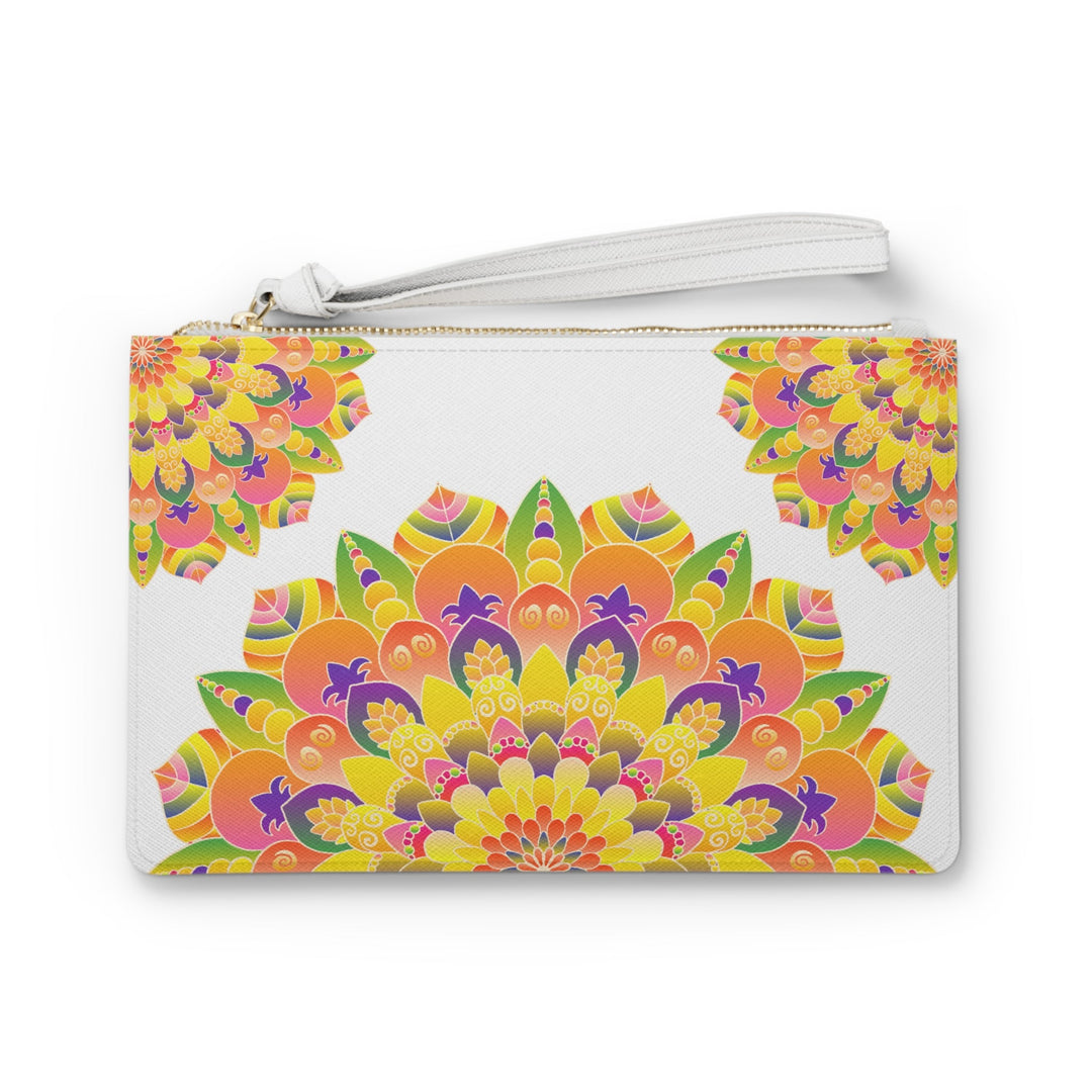 Mandala Clutch Bag: Vibrant Hand - Drawn Art Bags - Blululi