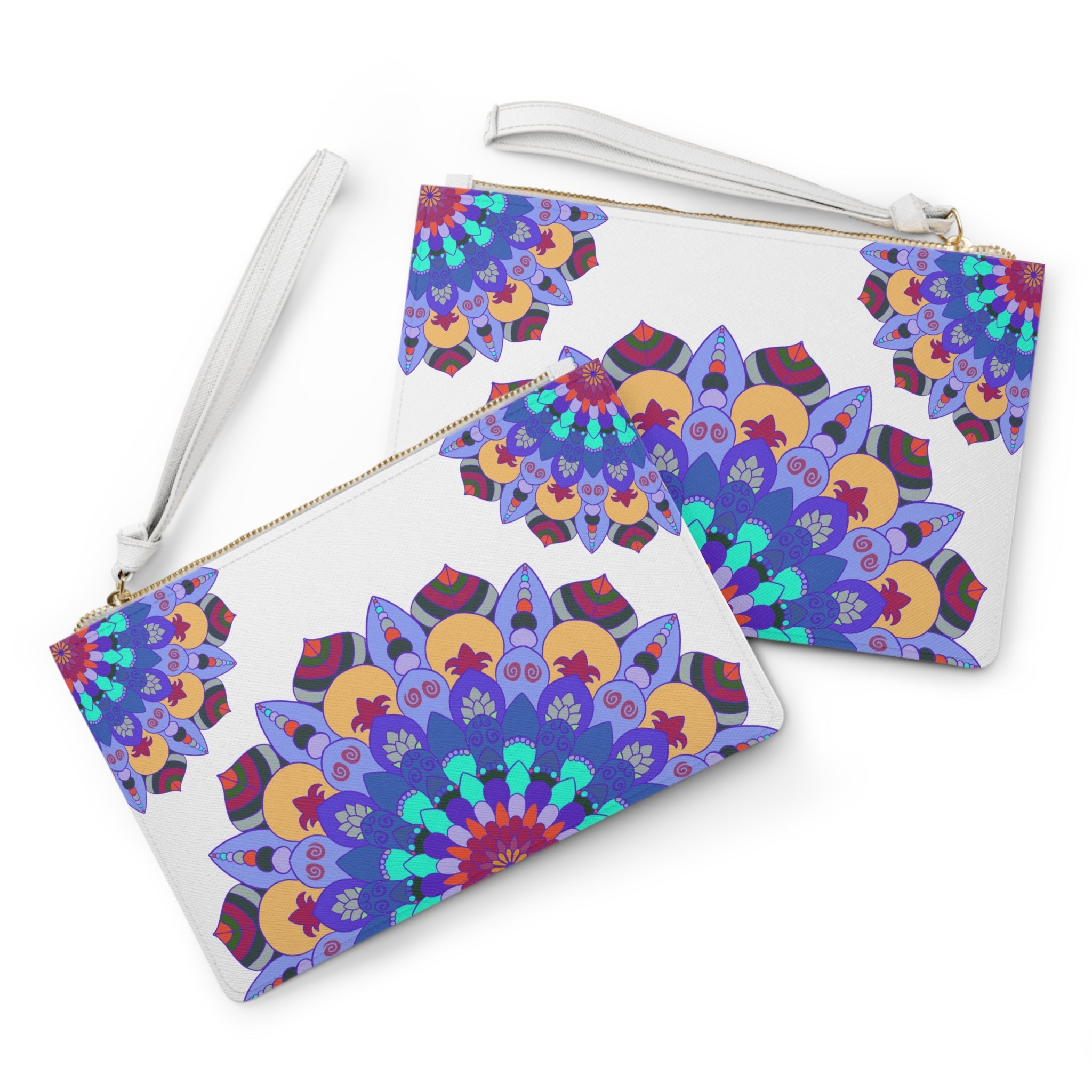 Mandala Clutch Bag: Vibrant Hand Drawn Art Bags - Blululi