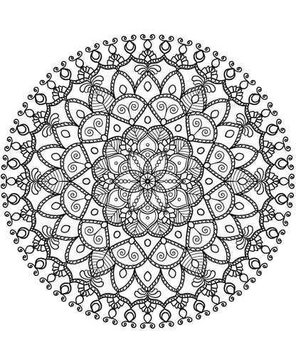 Mandala Coloring Pages 16 Hand Drawn Designs - Adult Coloring - 16 Pages digital download - Blululi