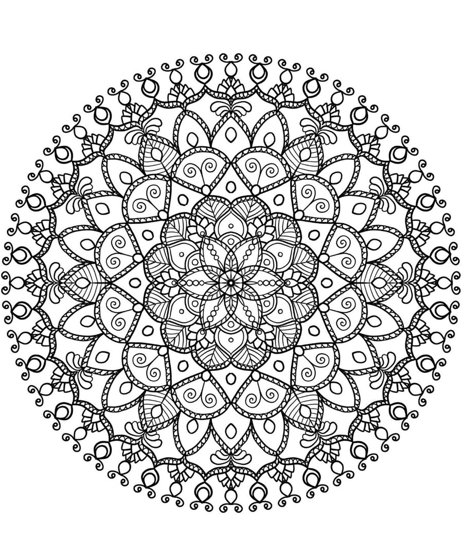 Mandala Coloring Pages 16 Hand Drawn Designs - Adult Coloring - 16 Pages digital download - Blululi