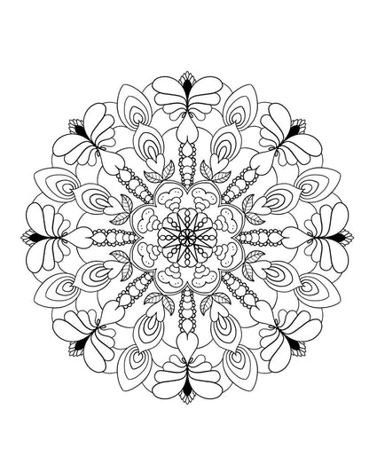 Mandala Coloring Pages 16 Hand Drawn Designs - Adult Coloring - 16 Pages digital download - Blululi