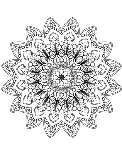 Mandala Coloring Pages 16 Hand Drawn Designs - Adult Coloring - 16 Pages digital download - Blululi