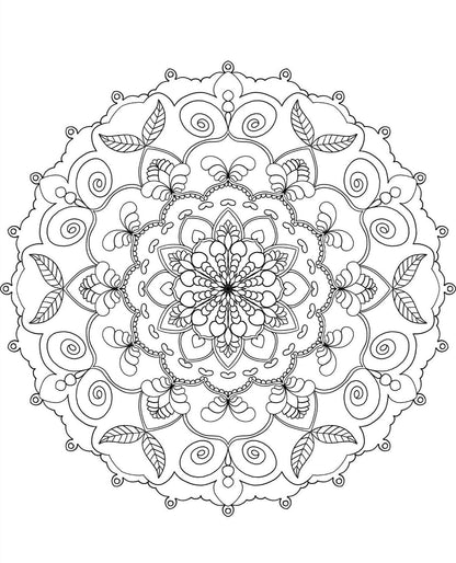 Mandala Coloring Pages 16 Hand Drawn Designs - Adult Coloring - 16 Pages digital download - Blululi