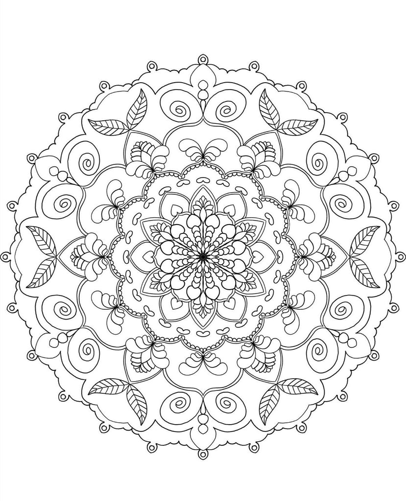 Mandala Coloring Pages 16 Hand Drawn Designs - Adult Coloring - 16 Pages digital download - Blululi