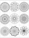 Mandala Coloring Pages 16 Hand Drawn Designs - Zentangle, Adult Coloring Pages, Antistress, Art Therapy" - 8.5x11 inches digital download - Blululi